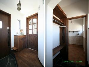 ポーチからまっすぐ続く土間を通ると
奥にはウサギちゃんのスペース♪!