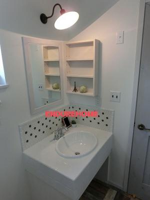 洗面は手作りで造り、タイルもオーナー様お好みの物をチョイスしていただきました♪