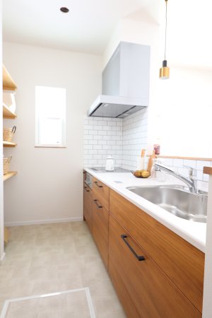 無垢面材のキッチン