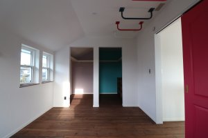 雲梯の有る寝室