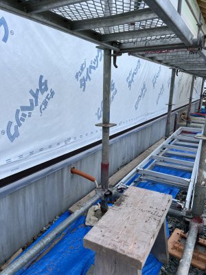 透湿防水シート貼り